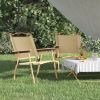 Camping Chairs 2 pcs Beige 21.3"x21.7"x30.7" Oxford Fabric