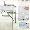 Fish Cleaning Table with 2 Sinks and 360° Rotatable Fauce