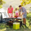 1Pc Folding Camping Table Portable Aluminum Roll-up Picnic BBQ Desk with Carrying Bag Heavy Duty Outdoor Beach Backyard Party Patio