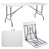 6' Folding Table Portable Plastic Indoor Outdoor Picnic Party Dining Camping Tables