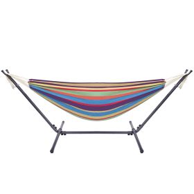 Hammock & Steel Frame Stand Swing Chair Home/Outdoor Backyard Garden Camp Sleep YJ (Type: picture)