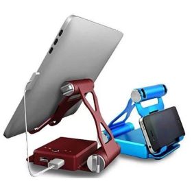 Podium Style Stand With Extended Battery Up To 200% For iPad; iPhone And Other Smart Gadgets (Color: pink)