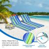 Outddoor Adjustable 3-Piece Beach Lounge Chair Mat Set